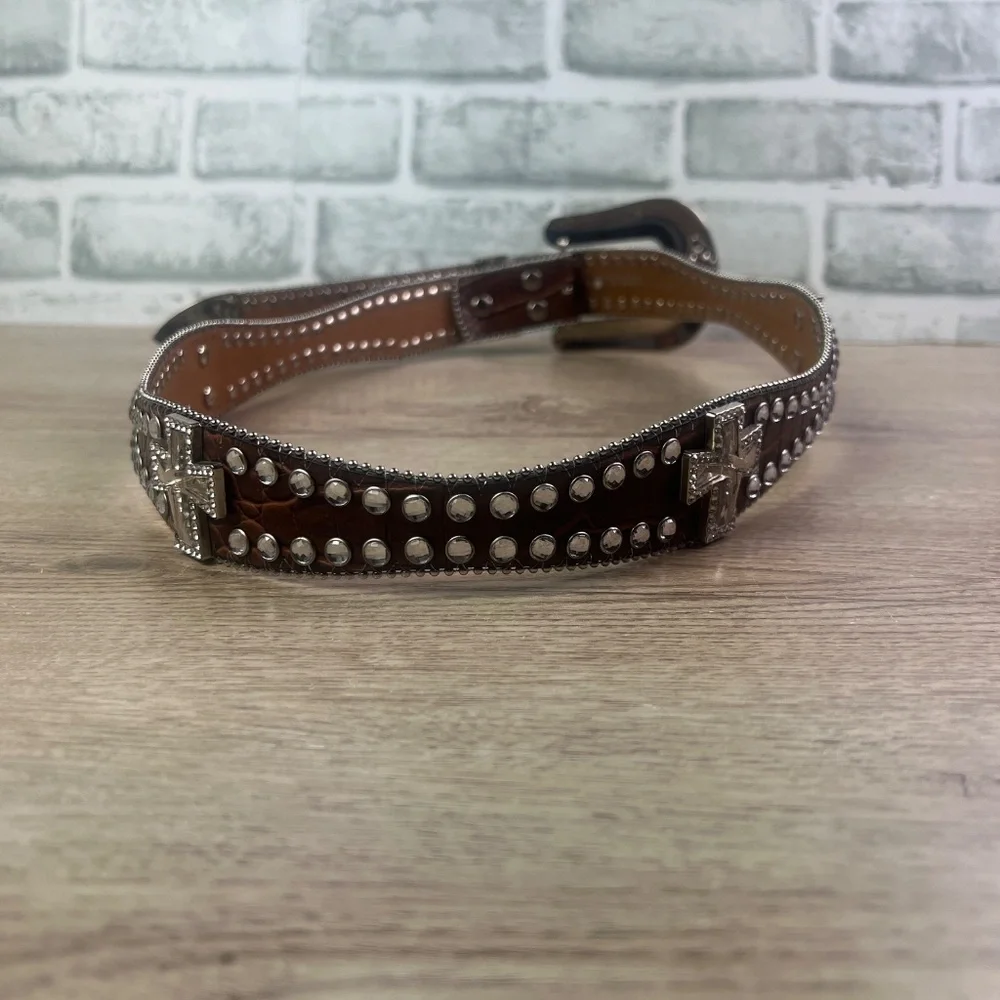 Blazin‎ Roxx brown leather Belt - Picture 2 of 5